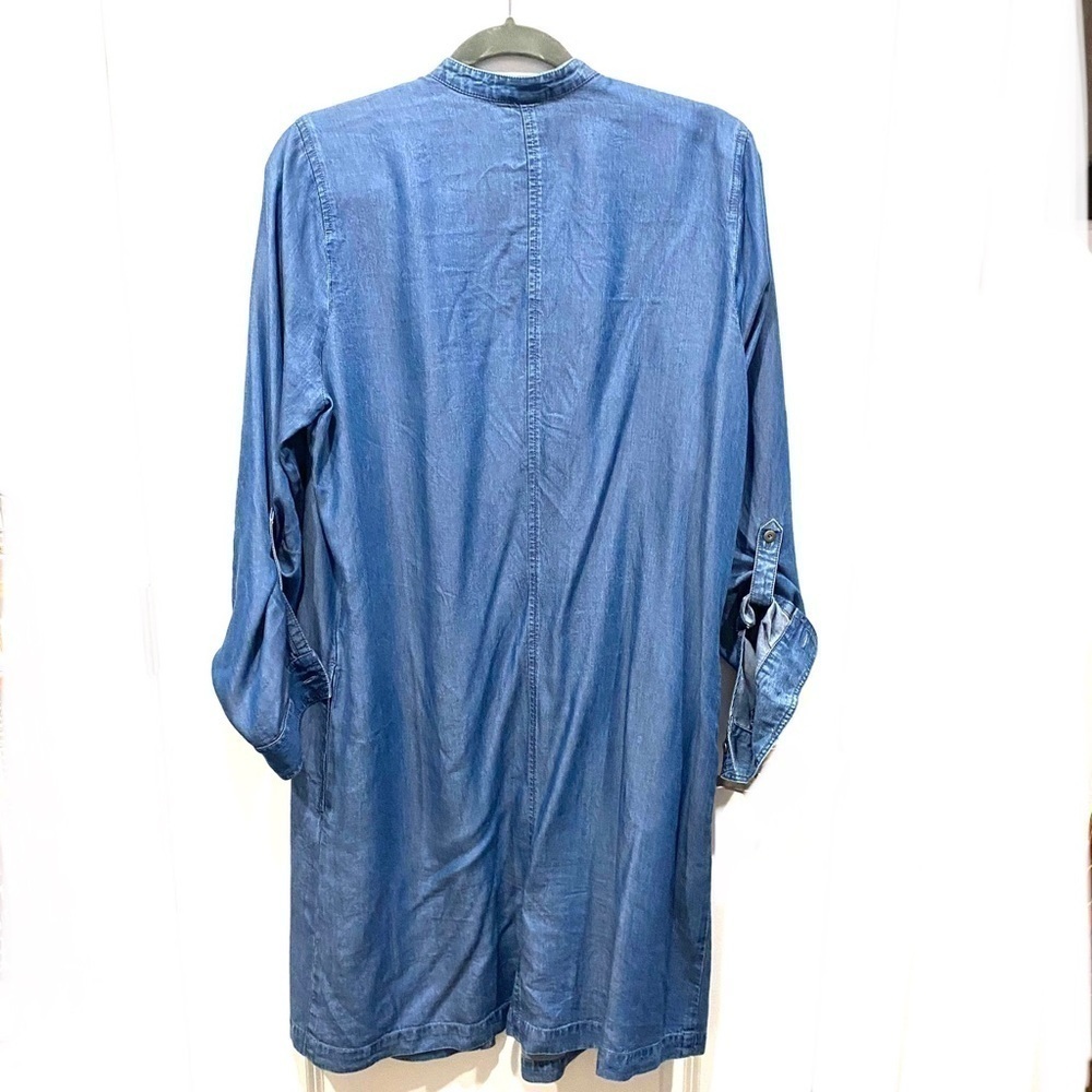 J Jill Lyocell Button down Demin Tunic - Picture 5 of 8